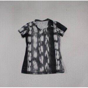 Under Armour Women Black Gray Fitted Hear Gear Size Small